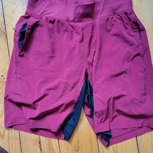 Size 8 red lululemon basket ball shorts